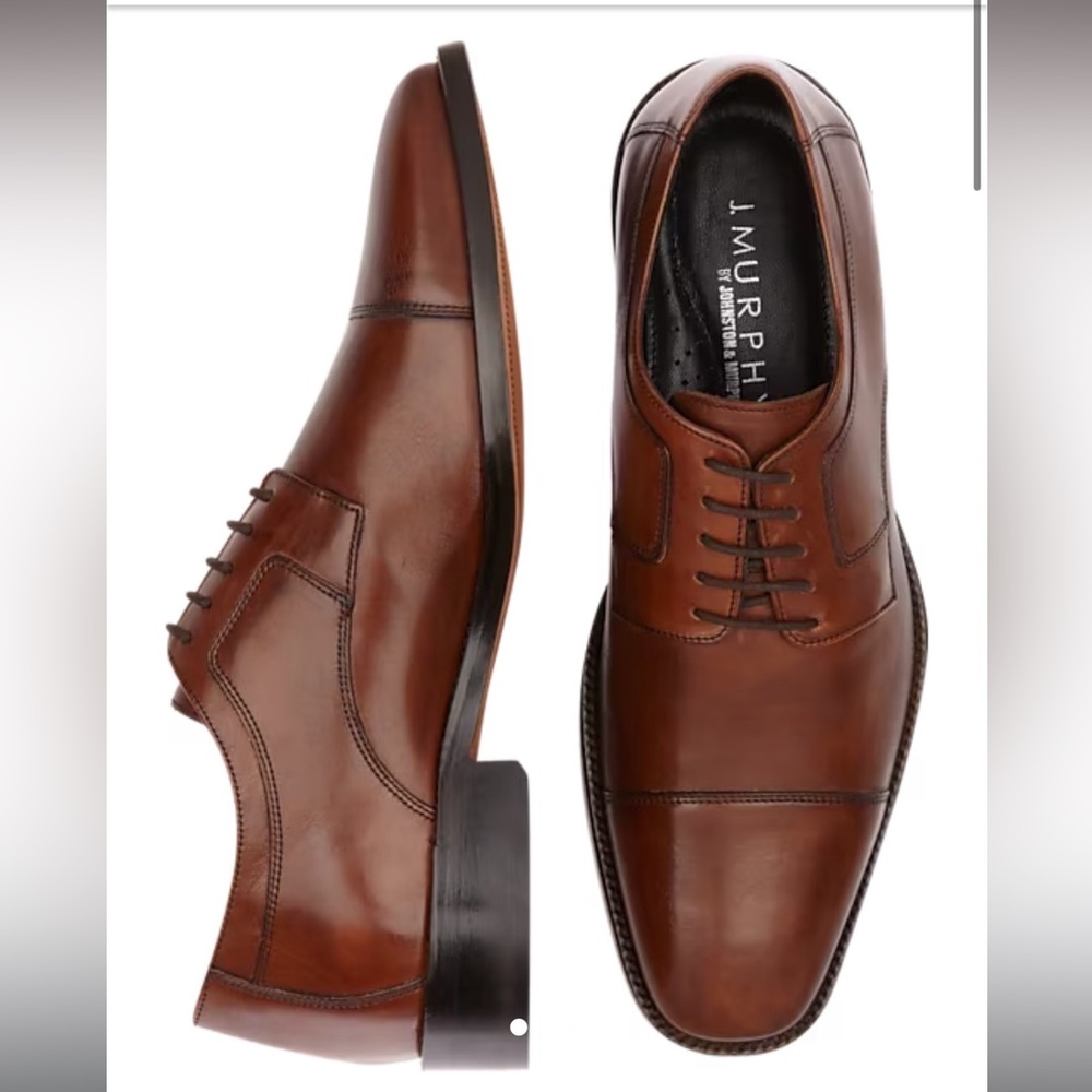 Johnston & Murphy Novick Brown Cap Toe
Lace Up Shoes